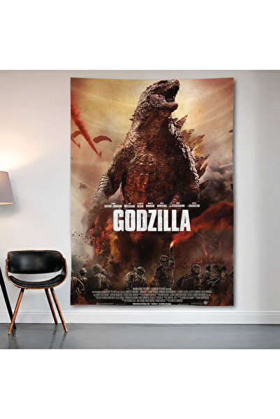 Geek Cultcha Godzilla Wall Covering Wall Tapestry First Quality Satin Fabric ...