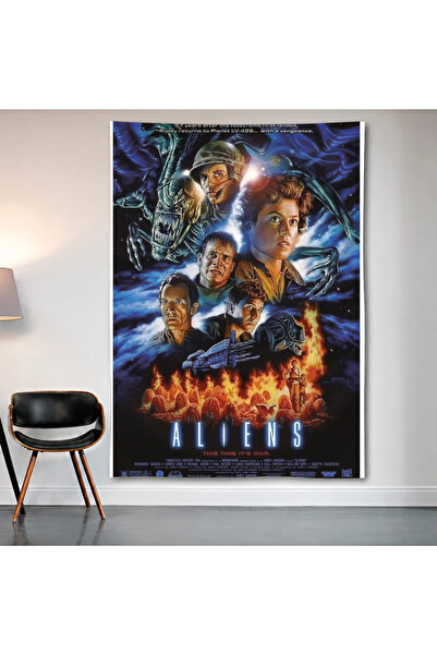 Geek Cultcha Aliens (1986) Wall Covering Wall Tapestry First Quality Satin Fa...