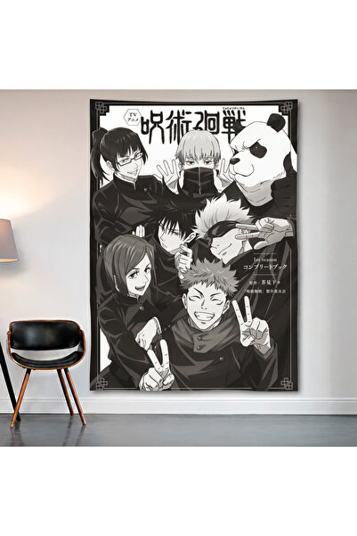 Geek Cultcha Jujutsu Kaisen Wall Covering Wall Tapestry First Quality Satin F...