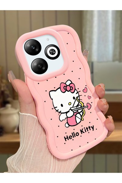 Hontinga Infinix Smart 8 Pro Compatible Case Camera Protector Pink Silicone C...