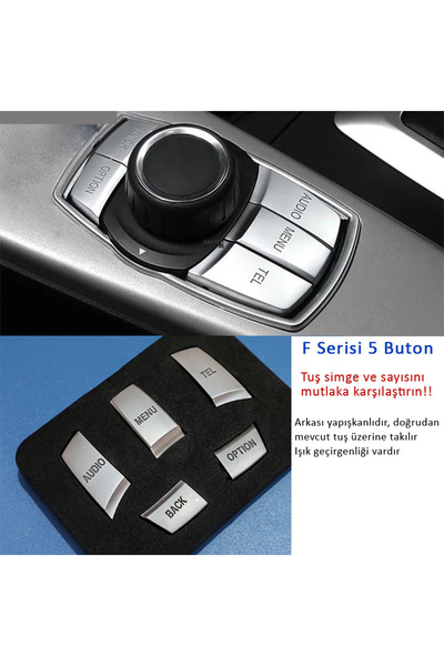 GCP German Car Parts Bmw F10 F30 5 Button Nbt Radio Control Panel Key Skin