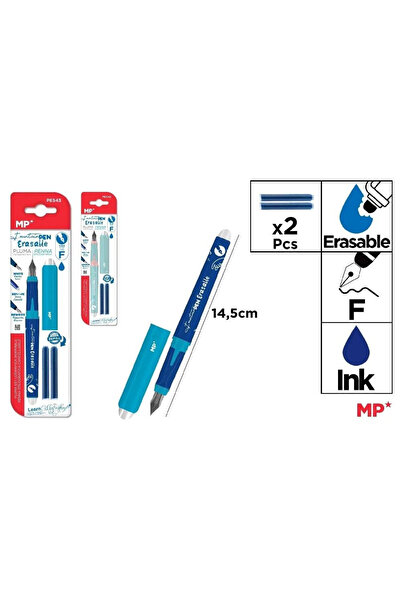 OEM Stilou erasabil MP Main Paper PE543, cu radier la capat, 2 rezerve albast...
