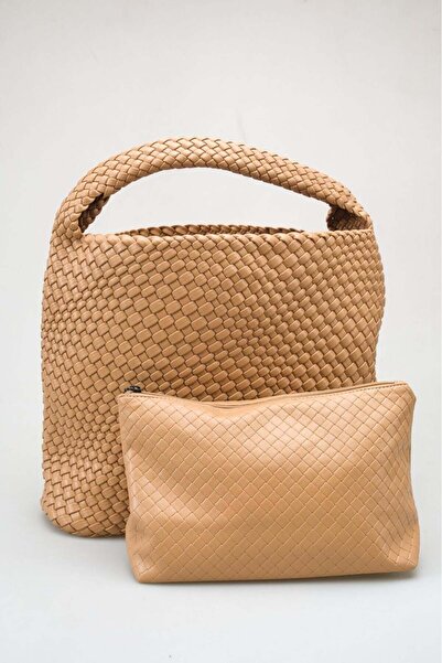 Mubiano Women's Shoulder Bag Knitted Large Volume Magnetic Daily Veloura Taba