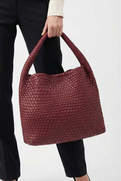 Mubiano Women's Shoulder Bag Knitted Large Volume Magnetic Daily Veloura Clar...