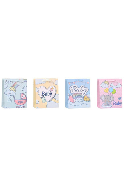 OEM Punga cadou NInvest, hartie groasa, multicolor, 32x26cm