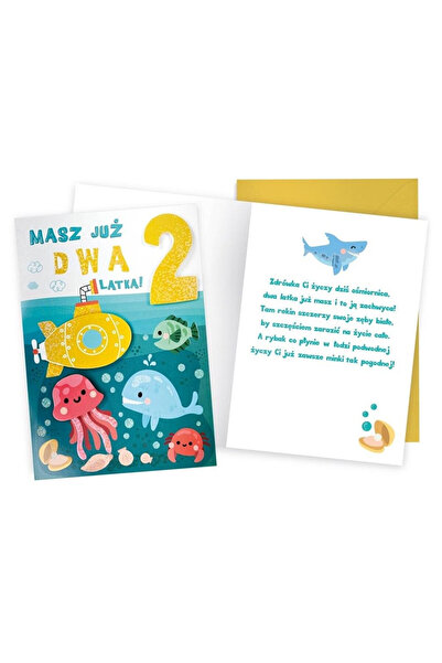 KUKARTKA Felicitare de ziua de nastere „Urodziny 2” – Dream Cards Plus, carac...