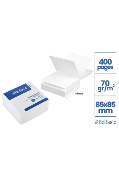 OEM Notite adezive MP Main Paper 85x85 mm, 70 g/m², Alb, 400 foi