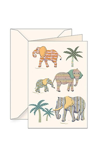 Tassotti Carnet B6 multicolor 200g/m2 cu plic elefanti si palmieri