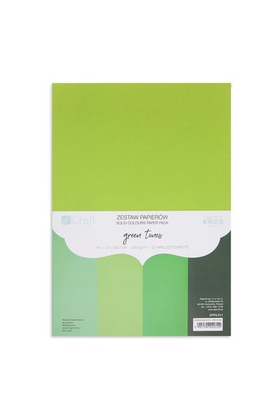 OEM Hartie de lucru manual, A4 DpCraft, tonuri de verde, 20 foi, 220 g/m2