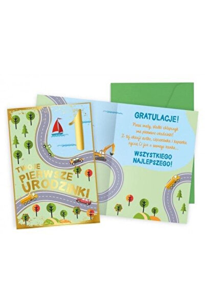 KUKARTKA Karnet felicitare Passion Premium B6 'Roczek - Auta', cu plic, pentr...
