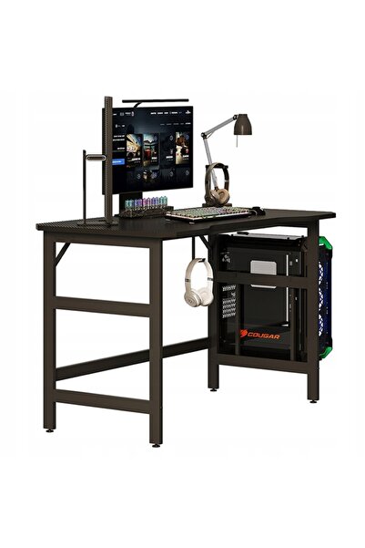 Muvu Birou de gaming, Masă pentru gameri, Modern, Negru, Stil loft, 120 cm