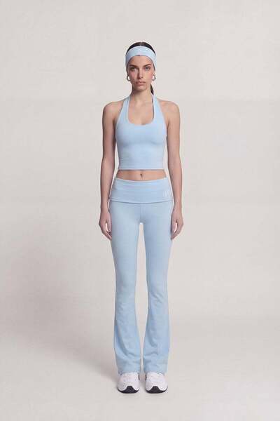 HOLLY LOLLY Beli Curvy Flare Ellen Leggings Pants Blue