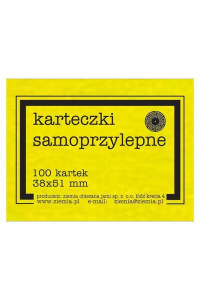 OEM Ziemia Obiecana Notite adezive fluorescente 38×51 mm 100 coli galbene
