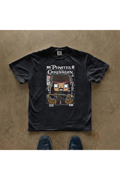 Grafftee Clothing Μπλουζάκι με στάμπα Τζακ Σπάροου, unisex, oversized
