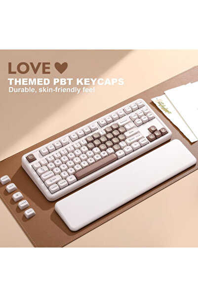 YUNZII Tastatură mecanică wireless B87 RGB programabilă QMK/VIA, 87 de taste ...