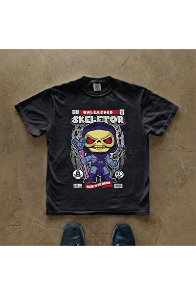 Grafftee Clothing Μπλουζάκι Oversize Unisex με στάμπα Skeletor