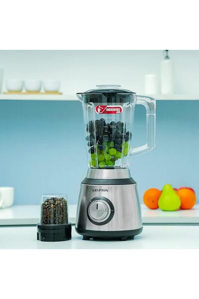 KRYPTON Krypton Stainless Steel 2-in-1 Blender, 1.5L Polycarbonate Jar, Knb6389