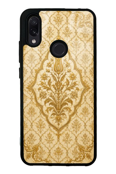 Spoyi غطاء هاتف لامع بتصميم ذهبي عثماني عاجي لهاتف Xiaomi Redmi Note 7
