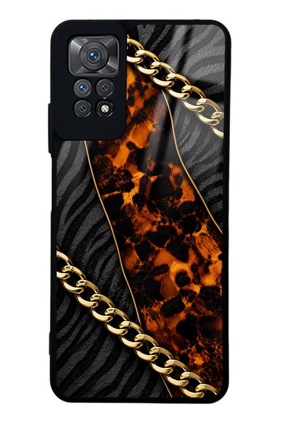 Spoyi حافظة هاتف Xiaomi Redmi Note 11 Pro بتصميم Golden Eclipse اللامع
