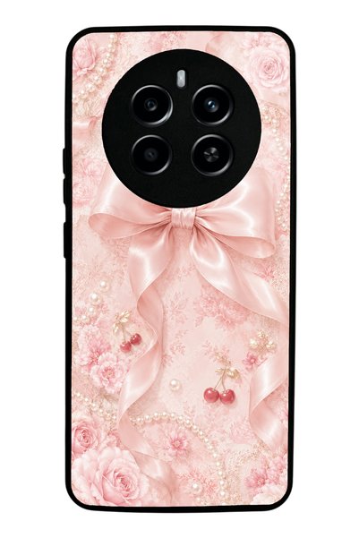 Spoyi Realme 12 Pro Glossy Phone Case with Cherry Blush Bow Design