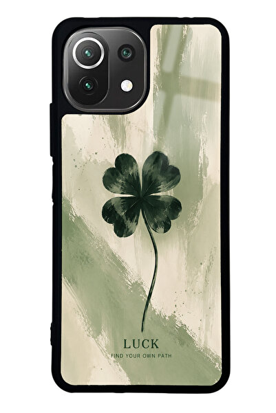 Spoyi Xiaomi Mi 11 Lite Lucky Sage Clover Tasarımlı Glossy Telefon Kılıfı