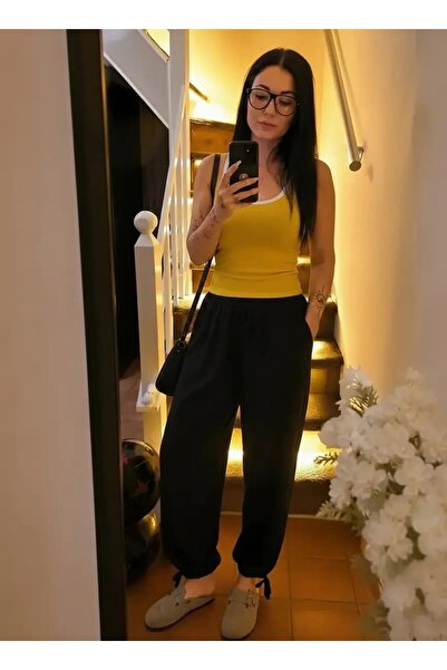 Birgül Sezişli Butik Paça Bağlamalı Şalvar Pantolon