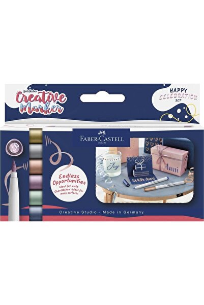 OEM Markere creative Faber-Castell Goldfaber Creative, markere cu pensula, 6 ...