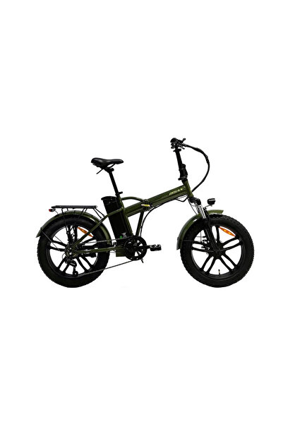 Bisan E-Folding F4 20 Jant M.Disk 43 Cm Elektirikli Katlanır Bisiklet Haki Sarı