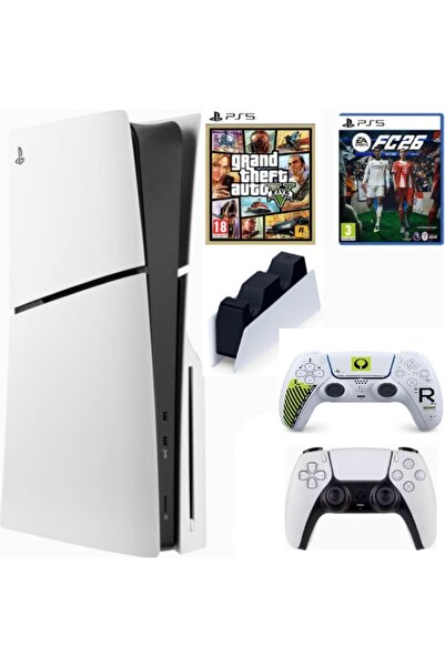 Sony Playstation 5 Slim cdli + 2.kol Dualsense Marathon + Şarj + FC26 + GTA 5...