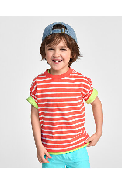 The Children's Place تي شيرت مخطط للأطفال والصبيان الصغار