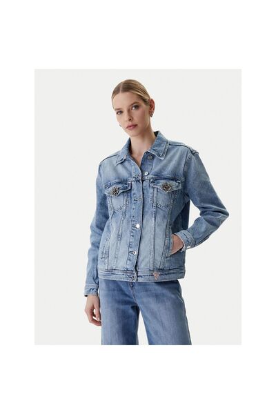 Guess Geacă de blugi pentru femei W6RN73D6833 Albastru