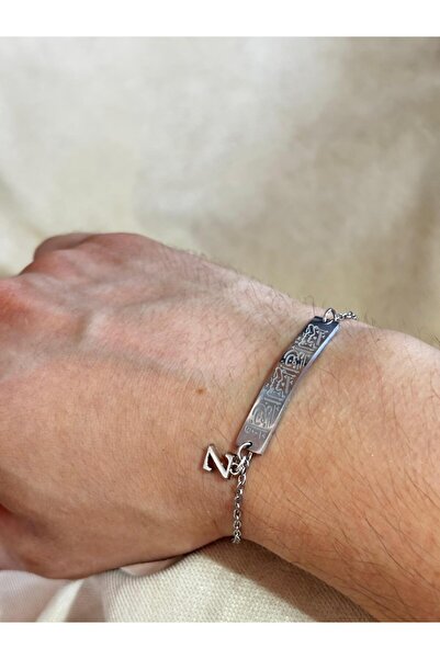 bijoux uniques Ayet-El Kürsi Letter Z 316L Steel Tarnish Resistant Bracelet