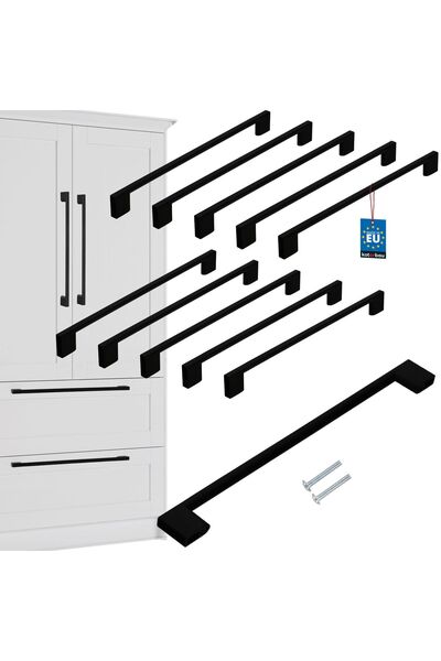 KOTARBAU Mâner pentru mobilier de bucătărie Clasic Modern Alungit Negru Mat D...