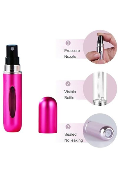 Next Set de mini parfumuri reîncărcabile de 5ml, 2 bucăți, portabile, pentru călătorii