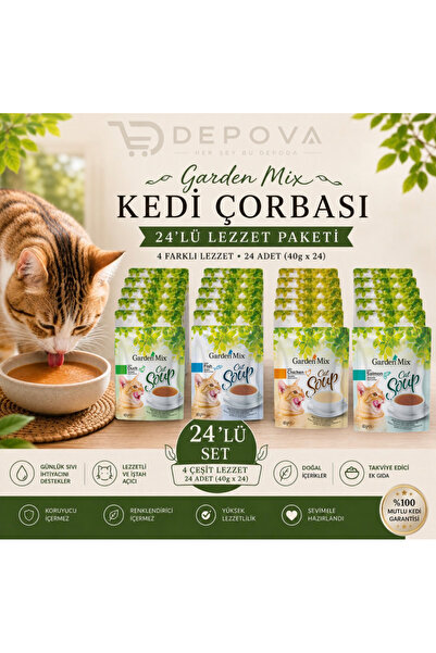 Gardenmix Karışık Kedi Çorbası Ödül Paketi 40gr - 24 Adet