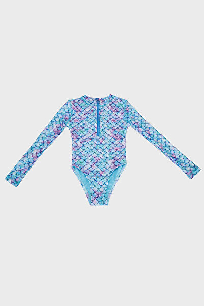 SLIPSTOP Miranda Long Sleeve Desenli Uv Korumalı Mayo Kız Çocuk MAYO SM261100...