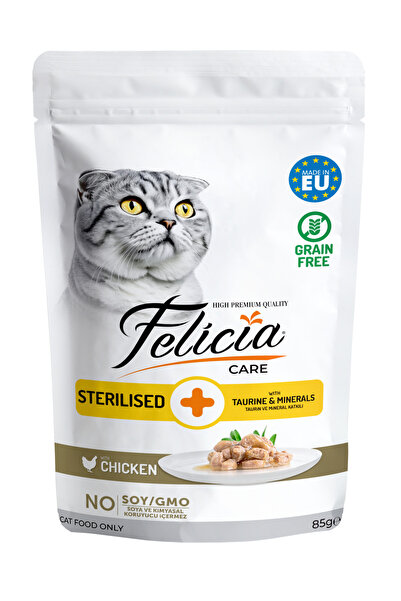 Felicia Sterilised Hrană Umedă pentru Pisici Sterilizate cu Pui în Aspic, Făr...