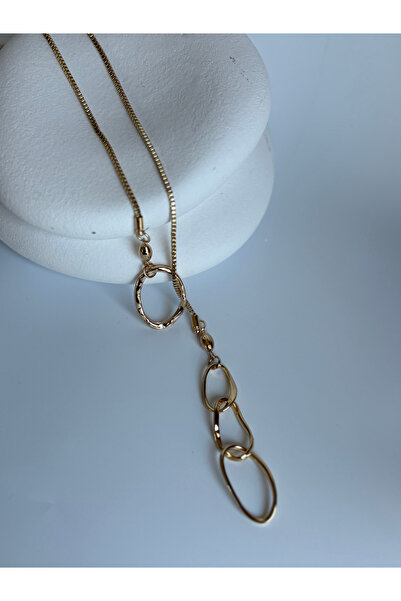 BHR AKSESUAR Gold Color Adjustable Necklace with Elevator Design