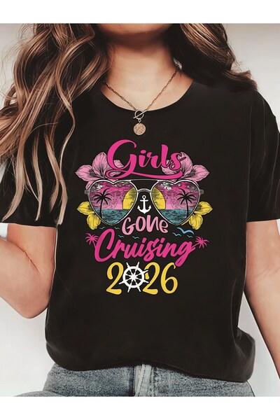 Astogria13 GONE Cruising 2026 Graphic Print T-shirt, Short Sleeve Crew Neck C...