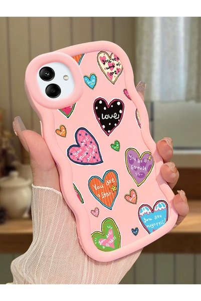 Hontinga Samsung Galaxy A04 Compatible Case Camera Protector Pink Silicone Co...