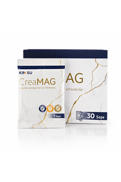 KİNSU CreaMAG Kreatin, Magnezyum ve Vitamin B6 İçeren Takviye Edici Gıda 30 Saşe