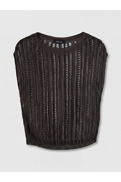 LC Waikiki Özmarka New Season Crew Neck Openwork Women's Knitwear Sweater