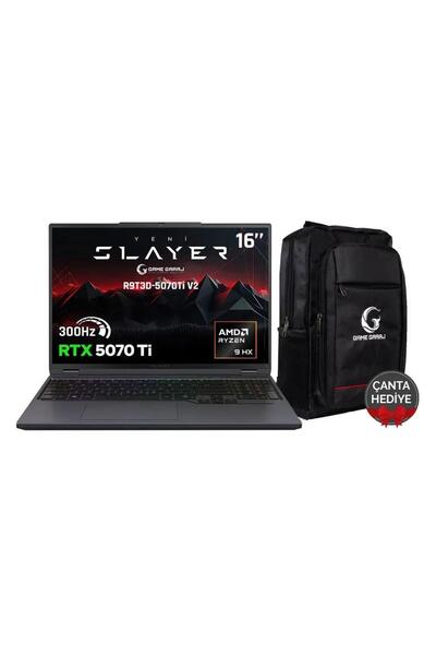 Game Garaj Slayer R9T3D-5070Ti V2 C5 AMD Ryzen 9 9955HX3D 32GB RAM 2TB SSD RT...