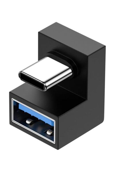Generic محول تمديد USB-C OTG إلى USB 3.0 أنثى بزاوية 180 درجة لأعلى وأسفل لله...