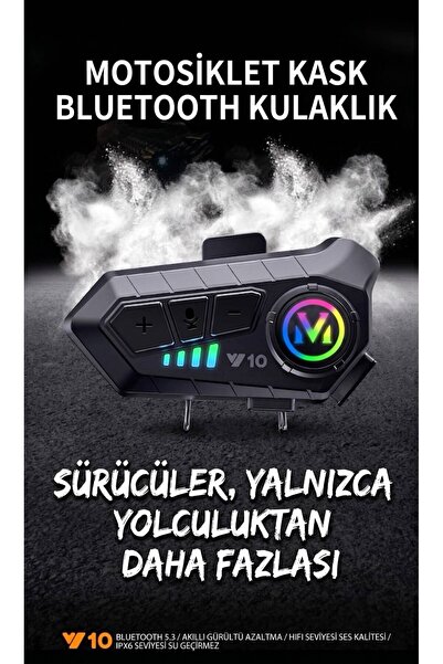 Heaven House Motosiklet Y10 Kask İnterkom Bluetooth Kulaklık Sürücü Haberleşm...
