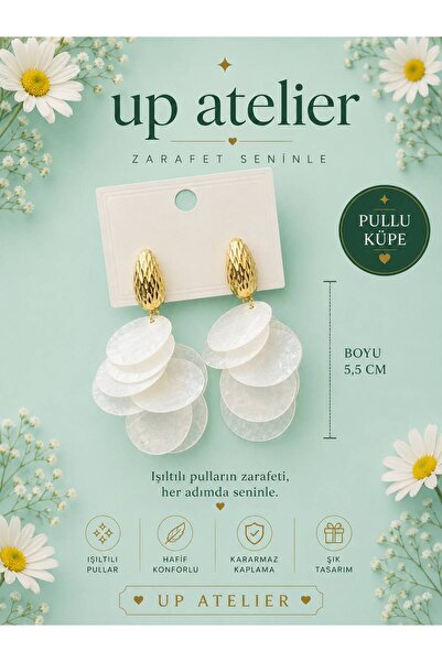 Up Atelier Plaj Modası Pullu Küpe
