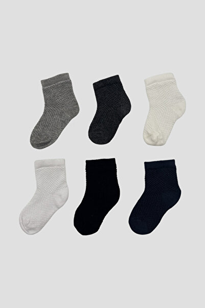 Defne Baby Newborn Baby Boy Basic Premium Cotton Booties Socks Set