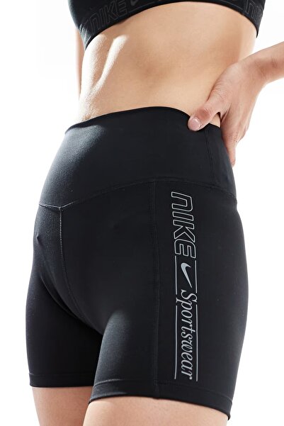 Nike One Training Dri Fit High Rise 5" Shorts Black Kadın 5 inç Antrenman Şor...