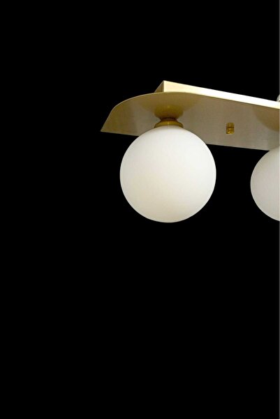 BSA LIGHTING PRİSMA 5'Lİ SIRALI ESKİTME MODERN AVİZE (BEYAZ GLOP CAM ÇAPI 12 CM)