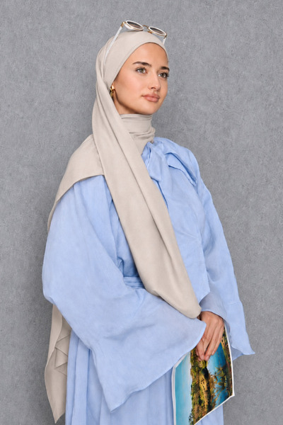 Şehr-i Şal İstanbul Women's Shawl Cotton-Like Non-Ironing Shawl 75X190 cm